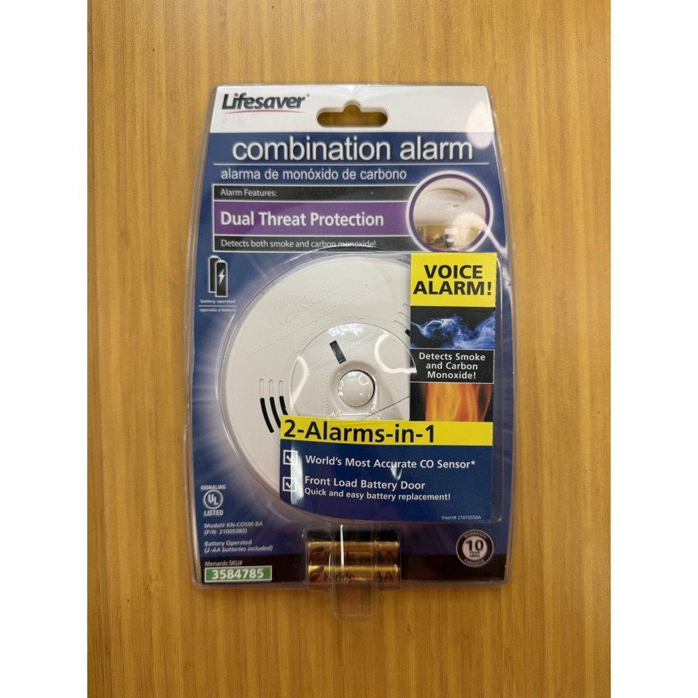 Lifesaver Combination Alarm with Dual Threat Protection